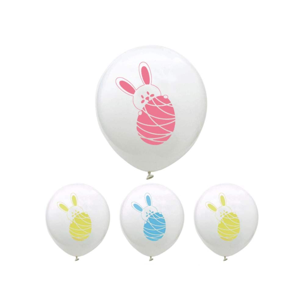 Osterhasen-Folienballons Set – 6 Stück – Mit Karotten-Motiven – Für Osterdeko & Party – Selbstaufblasbar