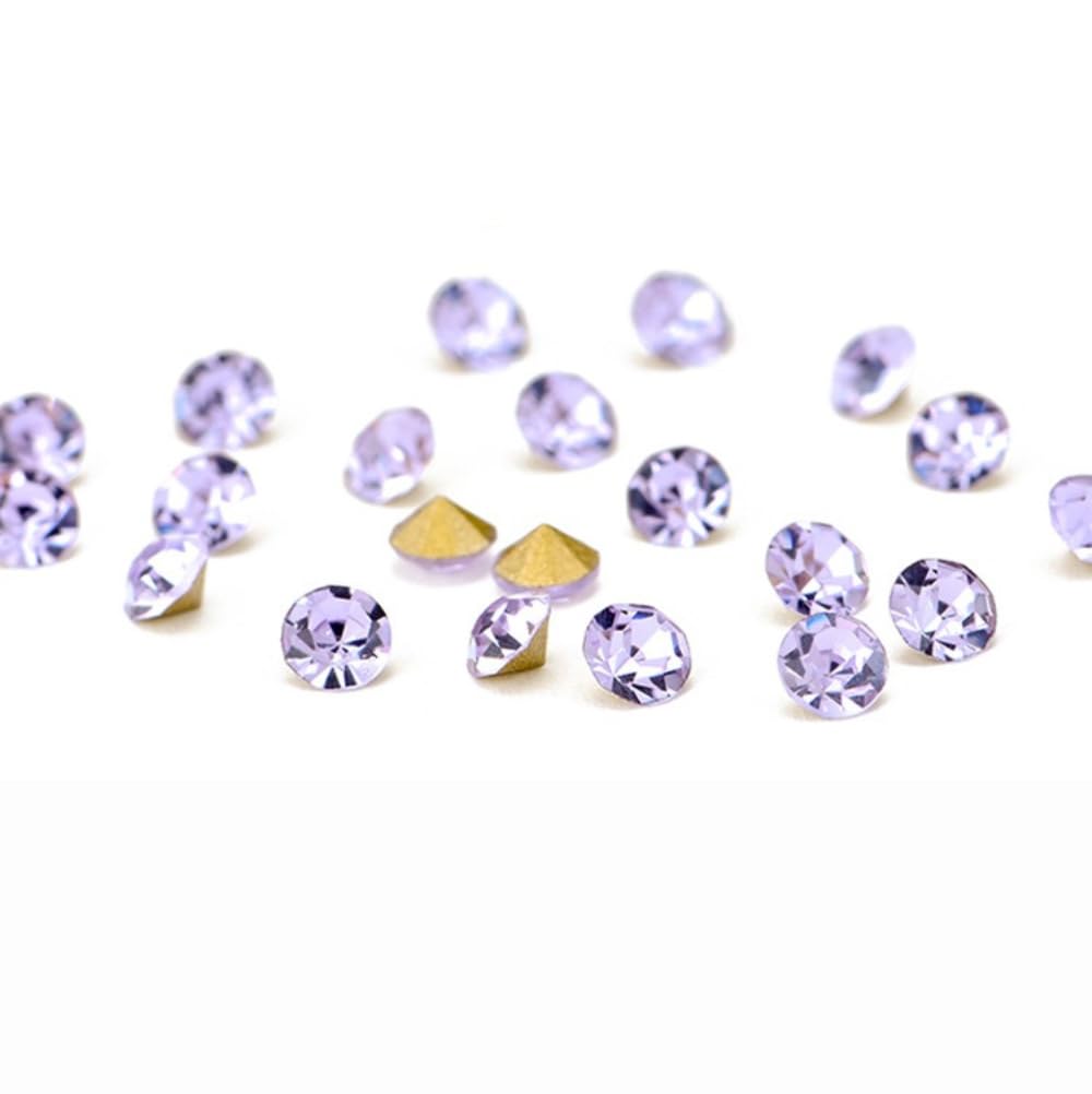 Cabochons strass violet 6mm en verre à facettes pour bijoux DIY (288 pcs)