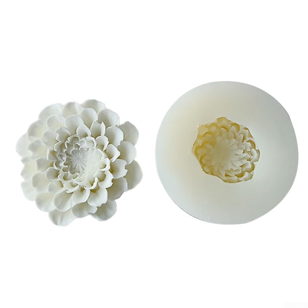 Stampo In Silicone Per Candela A Forma Di Peonia – Stampo Per Resina, Cioccolato, Sapone, Fiore 8,3 Cm, Alimentare, Resistente Al Calore (-40°C A +230°C)