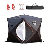 Tenda da sauna portatile per esterni, isolamento pop-up, per persone con fori per camino, installazione rapida per un comodo relax tutto l'anno