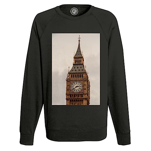 Sweatshirt Homme Angleterre Londres Big Ben pull imprimé motif clocher britannique