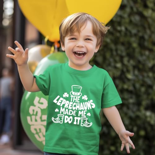 Image of Kids St Patricks Day Shirt Irish Shamrocks Graphic T-Shirt Shamrock Paddy's Day Tees Tops 2-7 Years