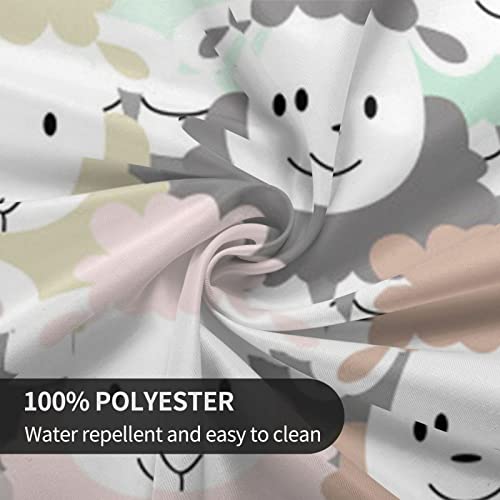 Bondij Sheep Cartoon Pattern Round Tablecloth 60 Inch Waterproof Wrinkle-Free Circle Table Cloth Cover For Dining Room Kitchen Decoration #TOP7