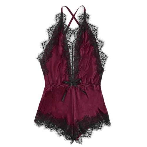 Soutien-gorge vêtements de nuit en dentelle fine avec dos nu plongeant
