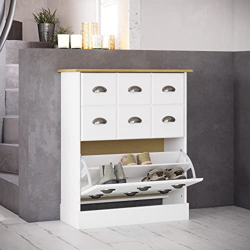 Mueble zapatero estrecho NOLA para organizar el recibidor familiar 8