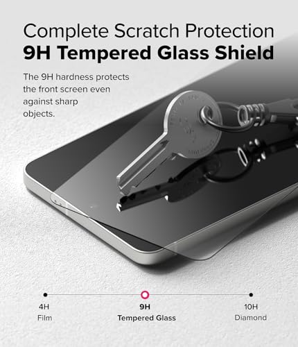 Image of Ringke for Samsung Galaxy S25 Edge Screen Protector [Easy Slide, 2 Pack] | Easy Installation with Alignment Tool, Case Friendly Premium 9H Hardness Tempered Glass