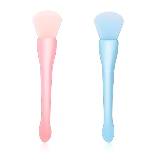 Cepillo de silicona 2 en 1, 2 aplicadores de máscara facial, humectantes suaves de doble cabeza y aplicador de máscara de barro facial, cuchara de Cepillo de silicona 2 en 1, 2 aplicadores de máscara facial, humectantes suaves de doble cabeza y aplicador de máscara de barro facial, cuchara de