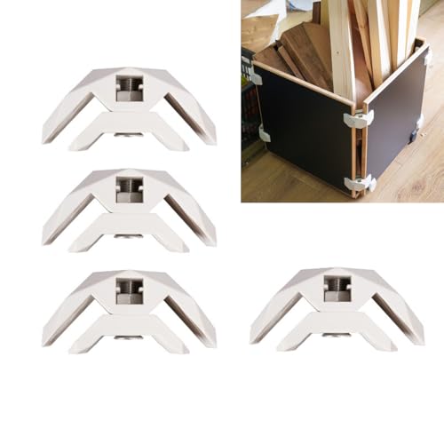 Image of Serplex 4Pcs 90-Degree Nylon Furniture Connector Brackets, Quick-Release