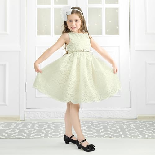 Image of PANDNAINJIA Girls Dress Shoes Toddler Heels Mary Jane Pumps | Little Big Kids Low Heel Flower Girl Bow Wedding Party Church Communion Princess Shoes