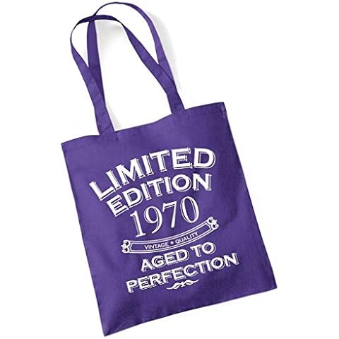 Fun Birthday Gift Present Tote Shopping Cotton Bag Limited Edition Aged To Perfection Year 1970 Cover