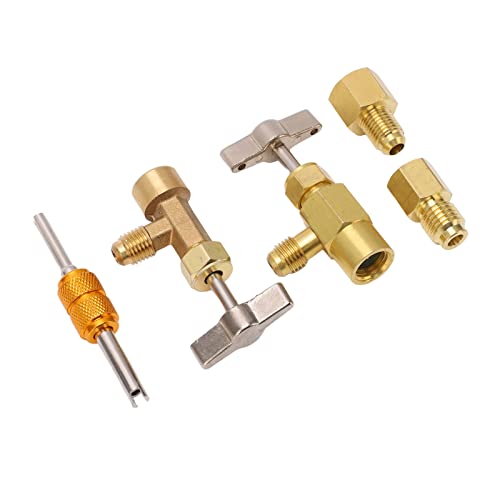 Válvula de grifo autosegellante para R134A con adaptadores miniatura 5