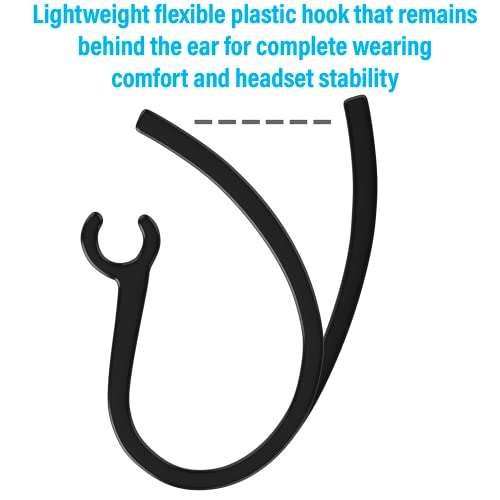 Airfit Ear Hooks For M25 M55 M70 M90 M155 M165 Mobile Bluetooth Headset Loops - Spare Clamp Replacement, 9 Pack, Black #TOP3