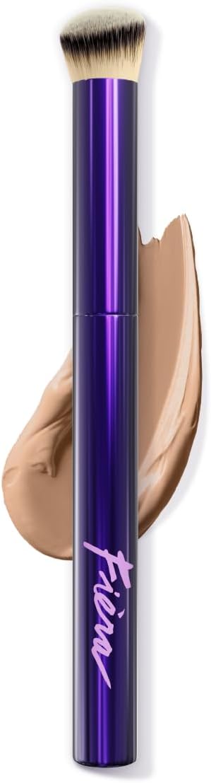 Contoured Concealer Brush for Eyes & Nose – Precise Blending Makeup Brush for Flawless Coverage – Soft, Non-Shedding, Cruelty-Free Brush for Spot Concealing & Hard-to-Reach Areas