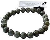  Bracciale labradorite perline rotonde 8 mm, Taglia unica, labradorite, Perla sintetica