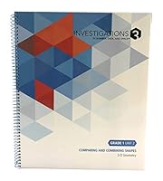 Pearson investigations 3 in Pearson number, data, and space - Grade 1/Unit 2 Comparing and Combining Shapes - 2-D Geometry 0328858994 Book Cover