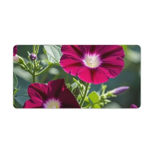 Red Geraniums Gaming Mouse Mat Large Desk Pad 24 x 12 Inches