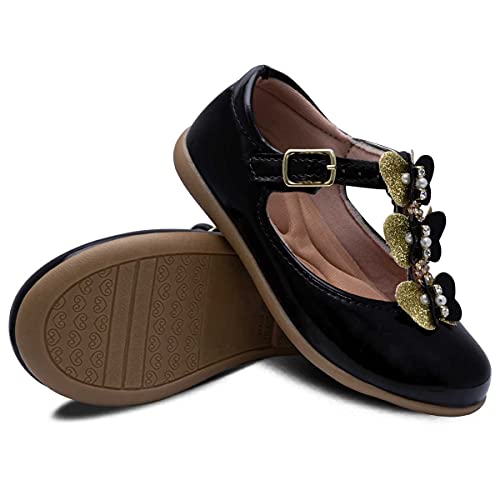 Sapatilha Salomé Infantil Menina Borboletas 21.16 (25, Preto)