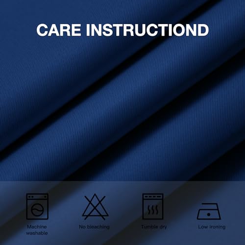 Image of COSVIYA Grommet Room Darkening Royal Blue Curtains 45 inch for Bedroom | Light Blocking Insulated Thermal Curtains for Living Room, Blackout Thick Polyester Window Drapes,38x45 inches, 2 Panels
