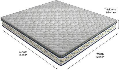 Image of Centuary Mattresses Back Sport Orthopaedic Coir Foam Mattress (King, 75x72x6)