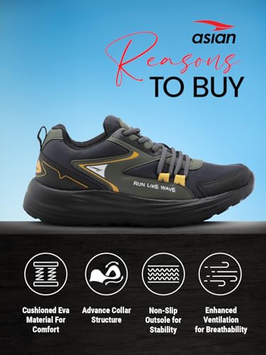 Image of ASIAN Men ORBIT-05 'Stylish Casual Mid Top Sneaker and Trendy Shoes with Laces for Men & Boys