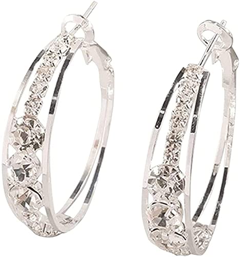 Trendy Crystal Rhinestone Hoop Earrings: Charming Studs and Accessories for Women