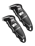 AstroAI Digital Tire Pressure Gauge with Replaceable AAA Batteries, 150 PSI 4 Settings Industrial Tire Gauge for Car Truck Bicycle Backlit LCD Non-Slip Grip Car Accessories(Black 2Pack)