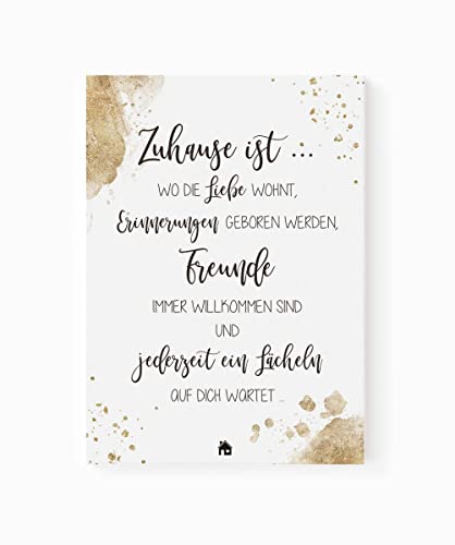 Yuweli® Geschenkkarte Zuhause ist mit Umschlag Glückwunsch-Karte zum Hausbau Richtfest Eigenheim Umzug Einzug Yuweli® Geschenkkarte Zuhause ist mit Umschlag Glückwunsch-Karte zum Hausbau Richtfest Eigenheim Umzug Einzug