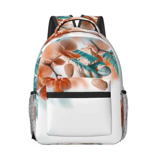 Sac à dos pour ordinateur portable et sac de travail universitaire imprimé orchidée chic