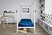 DHP Modern Metal Canopy Platform Bed with Minimalist Headboard and Four Poster Design, Underbed Storage Space, No Box Spring Needed, Twin, White
