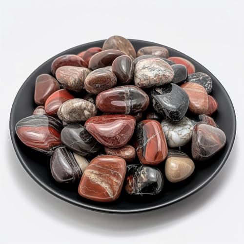 Image of Petrified Wood Healing Crystal Stone Set - 24 Pieces, 0.6 inch Natural & Polished Stones for Healing, Meditation, Reiki, Chakra, Crafting & Decoration
