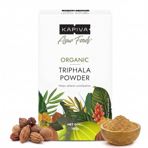 Kapiva Organic Triphala Powder 100g | Helps Relieve Constipation | Promotes Gut Health | Ayurvedic Digestive Support | Triphala Churna