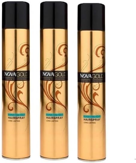 Super Hold Hair Spray For Men & Women of All Hair Types | Professional Strong Hold Hair Styling Spray | No Stiffness & Natural Finish (400 ML) pack of 3