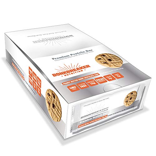 image for Peanut Butter & Dark Chocolate Chip Premium Protein Bar by Bonk Breake