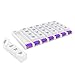 Ezy Dose Weekly (7 Day) 4 Times a Day Push Button Pill Organizer and Vitamin Planner │ Removable Daily Pillboxes | Patented Design | Assorted Colors