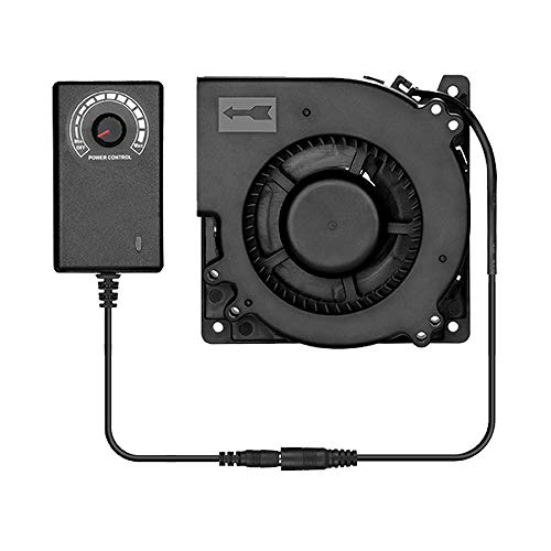 UTUO Variable Speed Blower Fan, 110V 120V 220V AC Powered 120mm x 32mm air Exhaust Vent Cooling Radial Centrifugal Flow Adjustable Centrifugal Blower Fan with 3 to 12v DC Speed Control Dimmer Switch