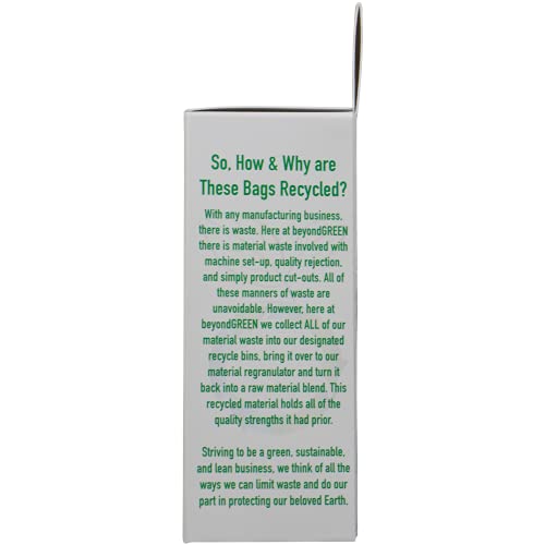 beyondGREEN Plant-Based Dog Poop Waste Bags with Handles - 100 Bags - 8\" x 16\" - Thumbnail 4