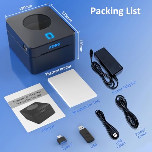 Forc POS-9250 Shipping Label Printer, Thermal Label Printer thumb #6