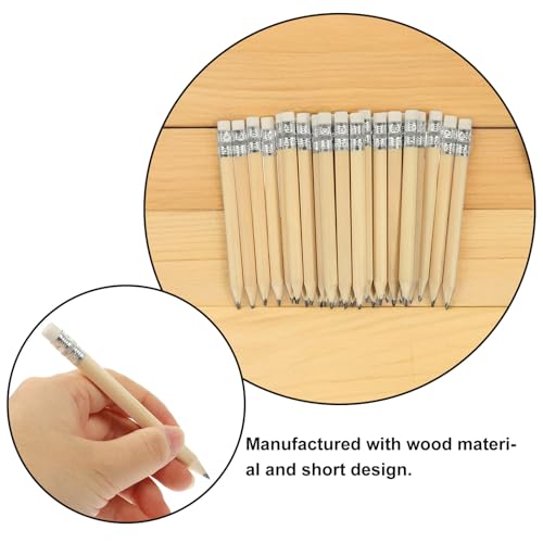 Lápices de madera cortos ARTIBETTER 35 piezas miniatura 3