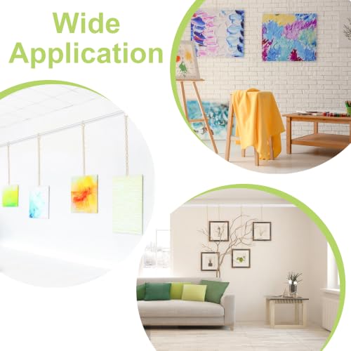 Image of Picture Hanging Kit, 3Pcs 1M Chains with Hook & 3Pcs S-Hooks & 9Pcs Small Hooks Picture Display Accessories for Wall Pictures, Exhibition(Gold, Large Oval Ring)