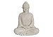 Produktbild G.W. Buddha Figur meditierend 25cm in ALTWEISS, Deko Artikel für Garten & Haus, Buddha-Skulptur, Wohnaccessoire, schöne Thai Statue, tolle Geschenkidee