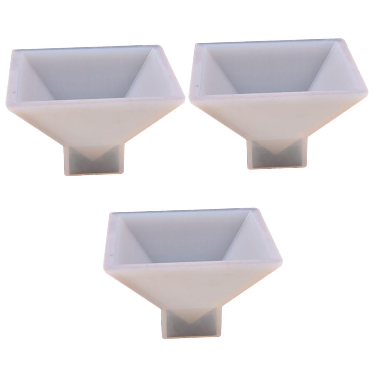 Uonlytech Lot De 3 Moules Pyramidaux en Silicone pour Pâtisserie Décoration De Gâteaux Fondants Cristal Lavande