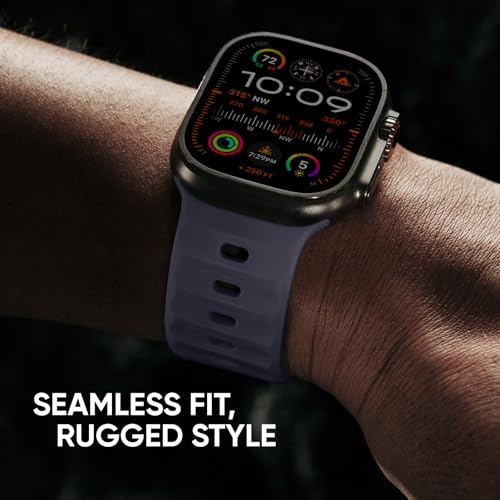 Image of Sport Bands Compatible with Apple Watch Ultra 3 /2 Band 49mm 46mm 45mm 44mm 42mm for Men, Breathable Soft Wide Silicone Waterproof Strap for iWatch Series 11 10 9 8 7 6 5 4 3 SE Ultra, Dark Gray