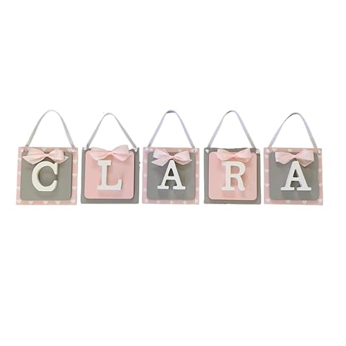 Miniatura 1 de Nursery name sign nursery letters name letters baby letters wooden baby letters name tiles sign nursery wall sign nursery wall art boys (4 tiles,