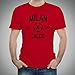 UGP Campus Apparel Milan Italy Home Kit World Classic Soccer Football Arch Cup T Shirt - Large - Red