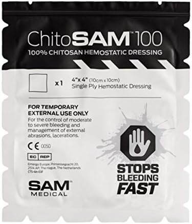 SAM Medical Pansement hémostatique traumatisme 10 x 10 cm