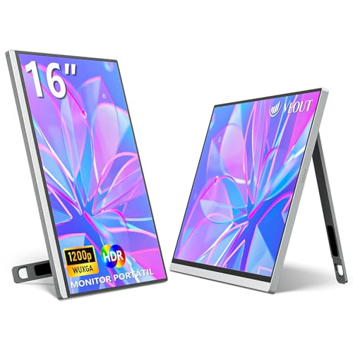 Monitor IPS gaming 16 pulgadas 1920x1200 Veout con 300 cd/m² de brillo