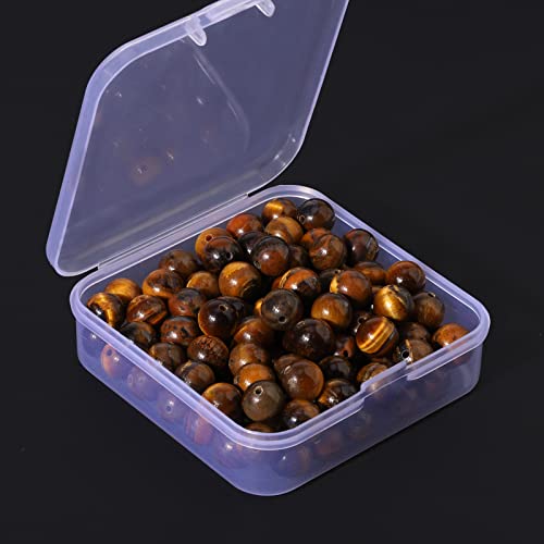 Nenjindz 8mm Tiger Eye Beads for Jewellery Making,Natural Brown Chakra Beads for Crafting Brown Gemstone Bead for Brecelets Necklace Earrings Making(100pcs)
