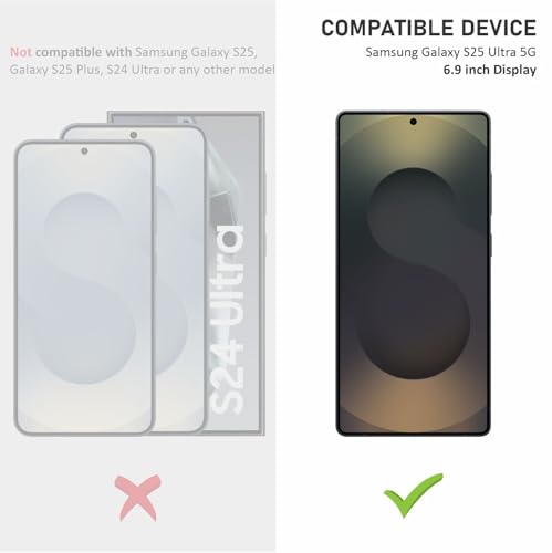 Image of SupCares Tempered Glass for Samsung Galaxy S25 Ultra (6.9 Inch) With Installation Kit | Military-Grade Gorilla Screen Protector | Edge to Edge Coverage | Black