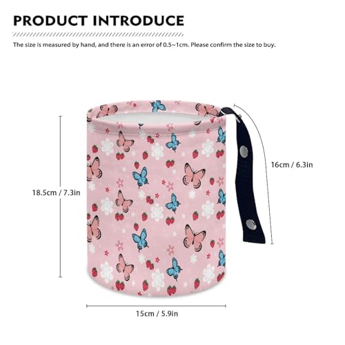Image of Butterfly Daisy Car Trash Storage Box Multifunctional Garbage Bags for Car, Office, Home, Travel Camping Accessories, Easy to Clean