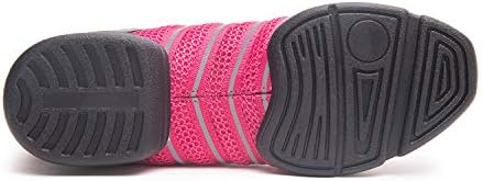 Skazz by Sansha Womens Dance Studio Exercise Sneakers Mesh Patent Leather Mambo M130M,Rose/Black,6.5 | Image 1